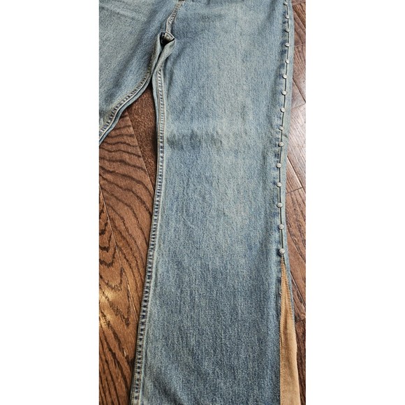 L.A. Blues Vintage 90s Women's Blue Jeans  Size 10 Riveted Hippie Y2K - Picture 6 of 16